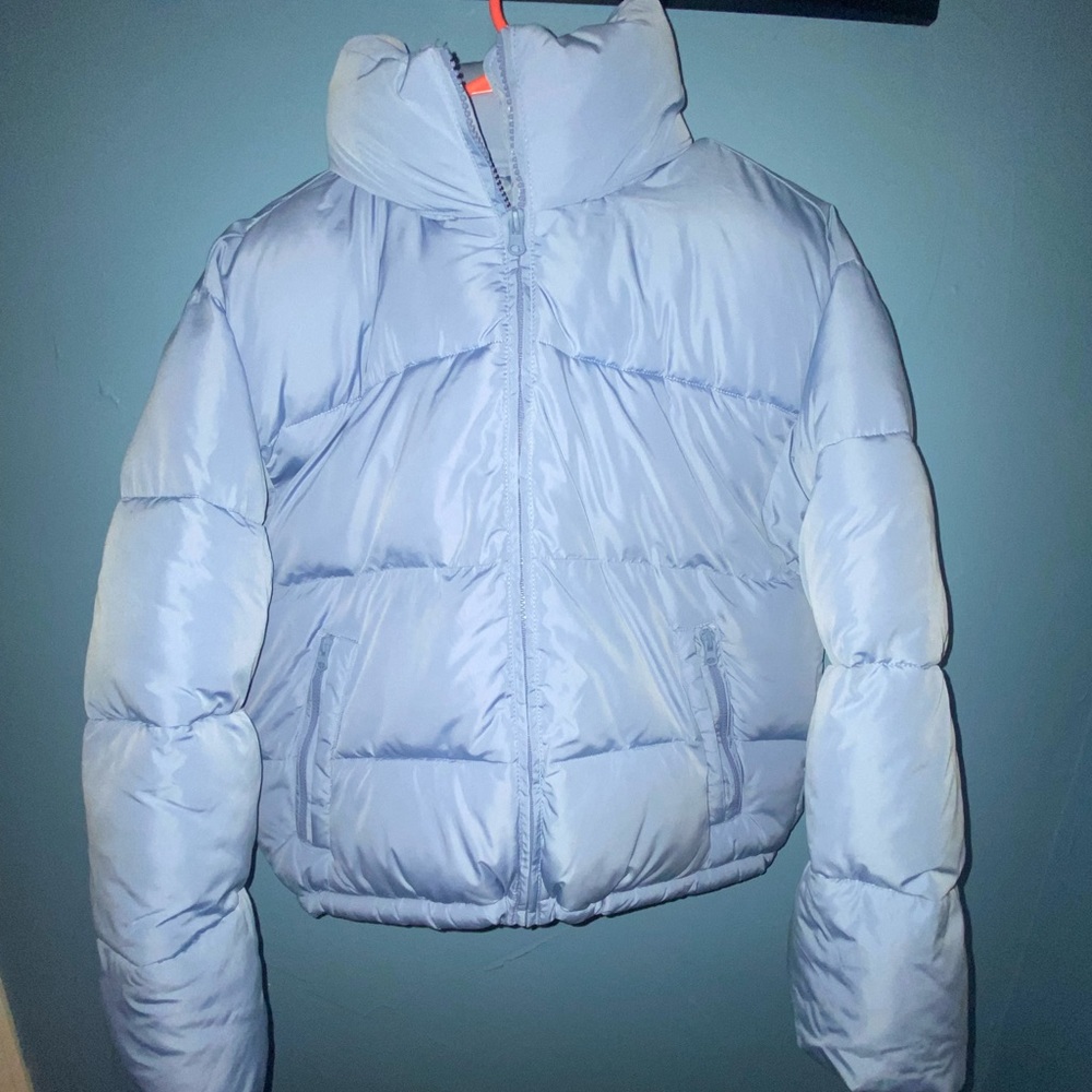 American eagle light blue puffer